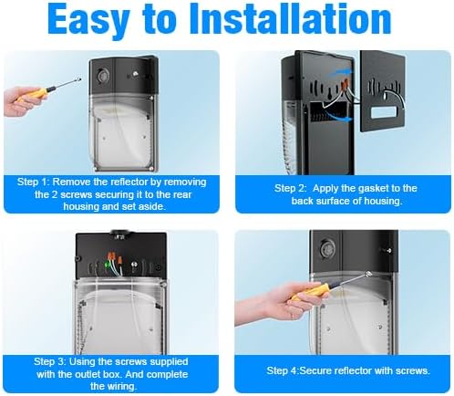 Detalle 2 de G GJIA L231030 30W LED Wall Pack Lights, 5000K, 3,600 Lumens, 2-Pack