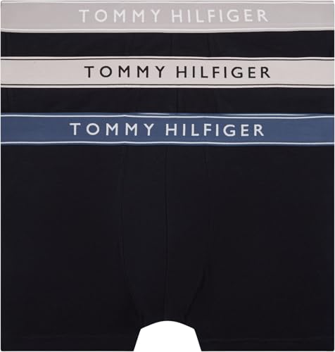 Detalle de Tommy Hilfiger Calzoncillos bóxer Pack de 3 para hombre – Trunks de algodón elástico en XL