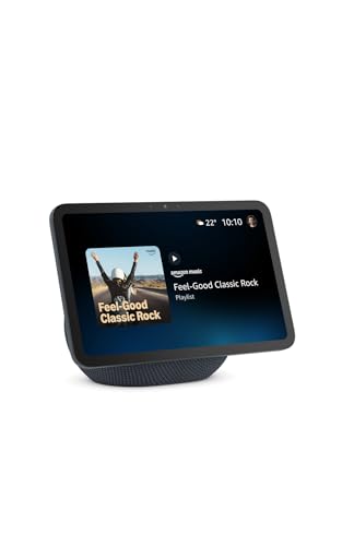 Detalle de Amazon Echo Show 8 (neueste Generation) mit 8,7-Zoll-HD-Display, 3D-Audio und Alexa+ Early Access – Graphit