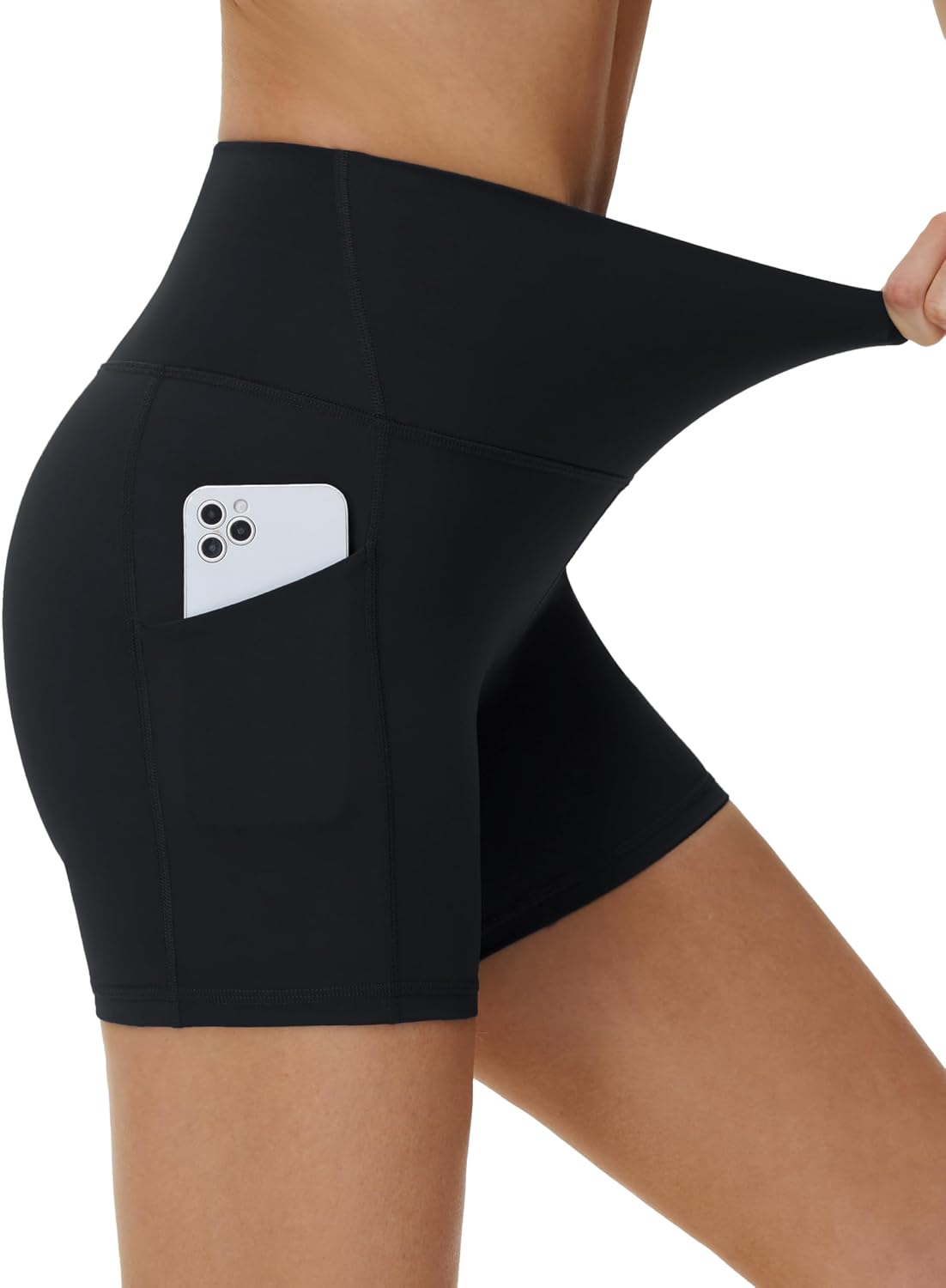Detalle de THE GYM PEOPLE Short yoga taille haute 12,7 cm