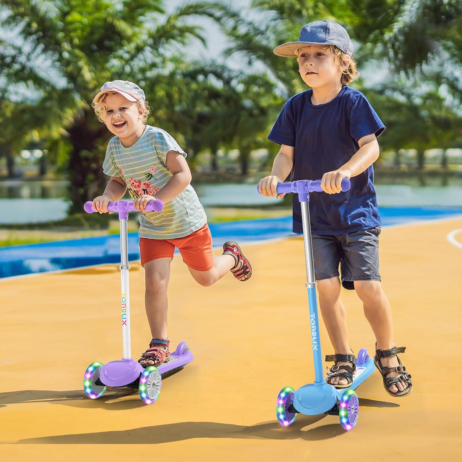 Thumbnail 6 de TONBUX Kids 3-Wheel Scooter (Ages 3–8) with Light-Up Wheels & Adjustable 4-Level Height