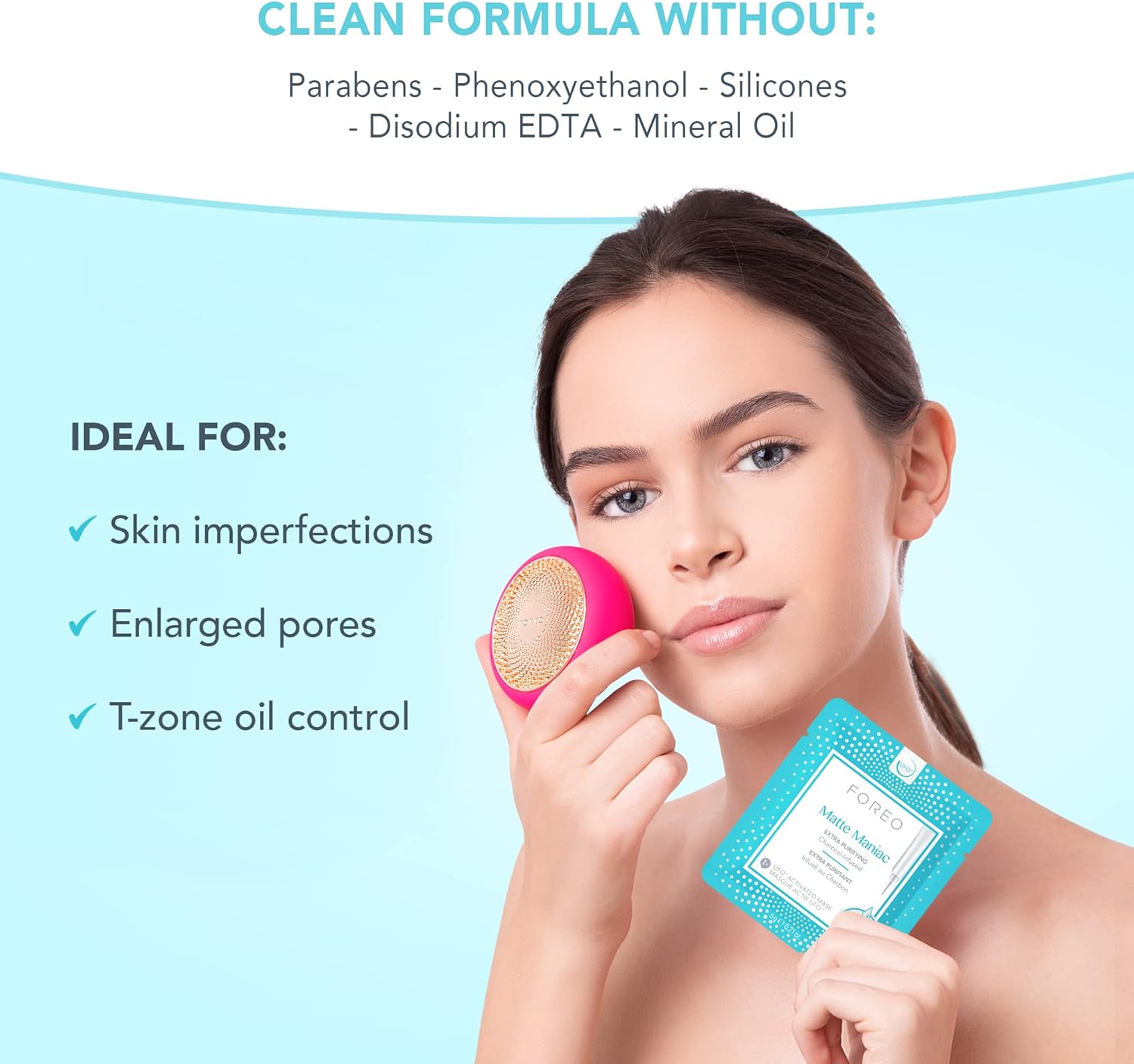 Thumbnail 6 de Matte Maniac Advanced Collection 2.0 UFO-Activated Facial Mask (Witch Hazel & Charcoal) – Hydrating Tencel Sheet Masks, 6 Pack