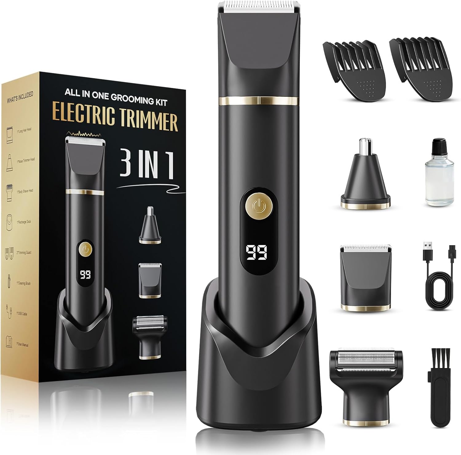 Detalle de 3-in-1 Beard Trimmer Set, 90 min