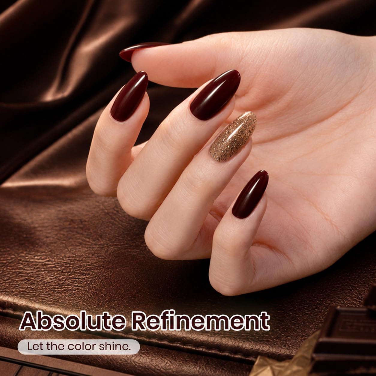 Thumbnail 2 de Beetles Brownie Velvet Dark Brown Gel Nail Polish, 15 mL, LED-Cured