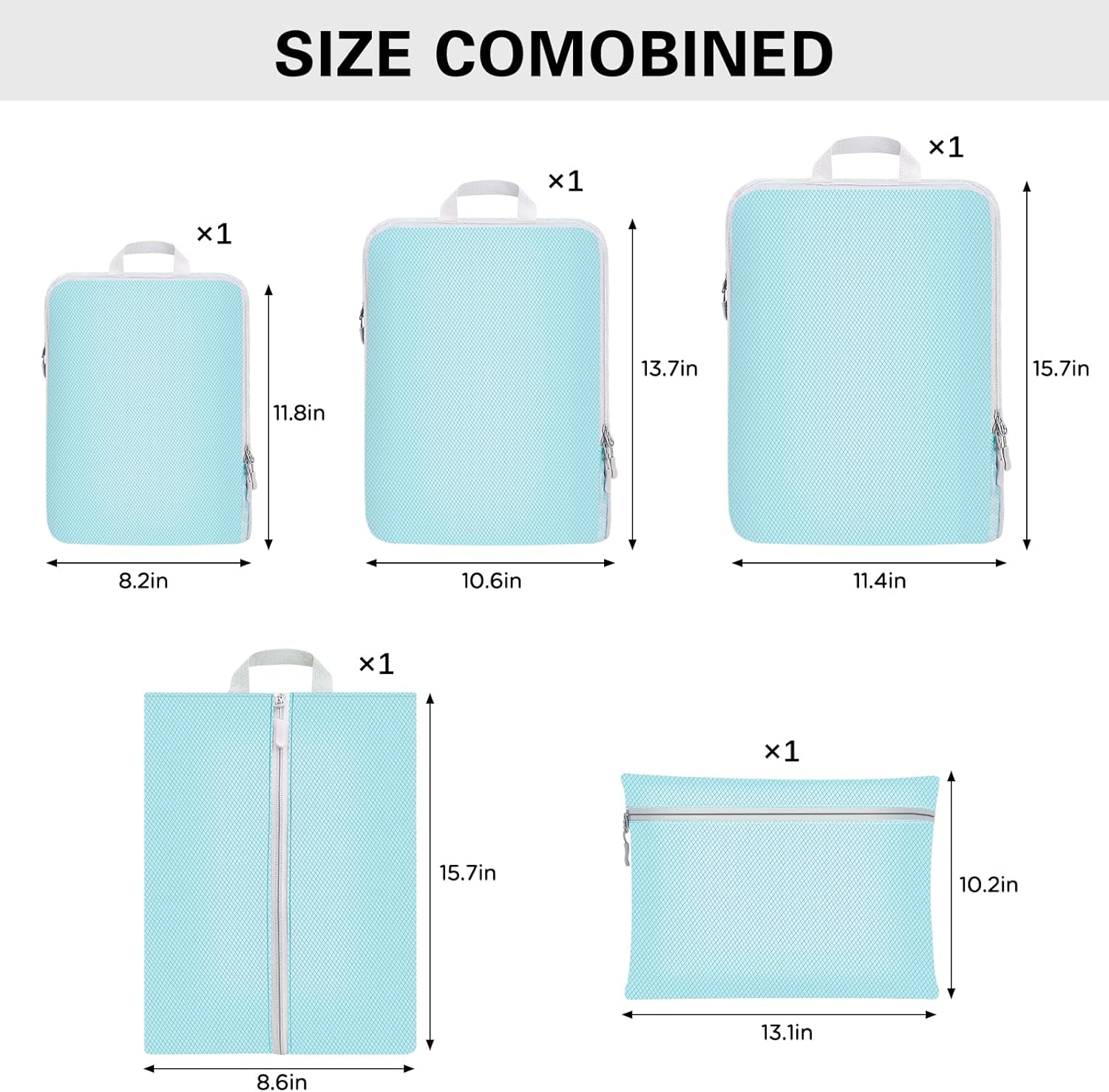 Detalle 2 de Compression packing cubes 5 pack