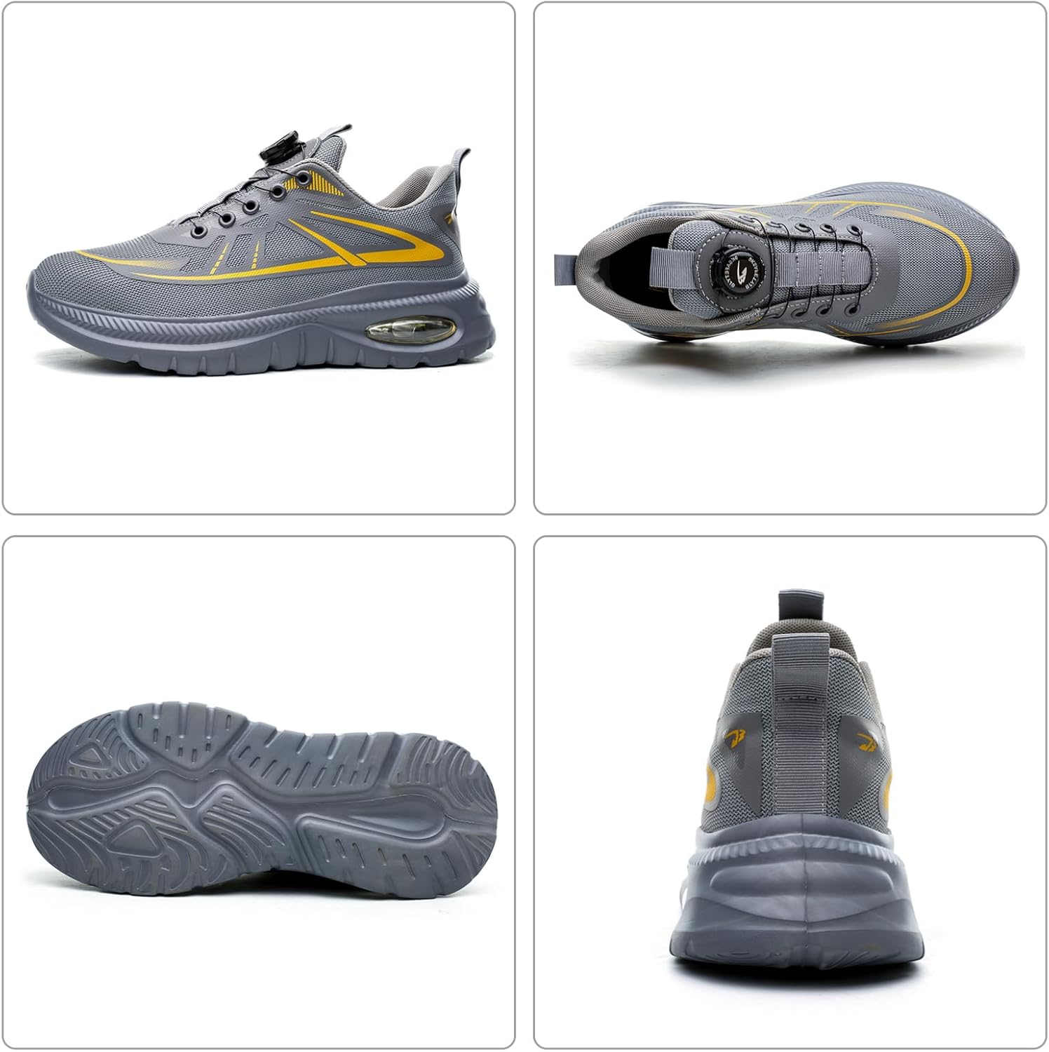 Thumbnail 1 de GemChve Chaussures de sécurité ultra légères pour hommes et femmes, semelle antidérapante respirante avec coiffe acier (37 à 46)