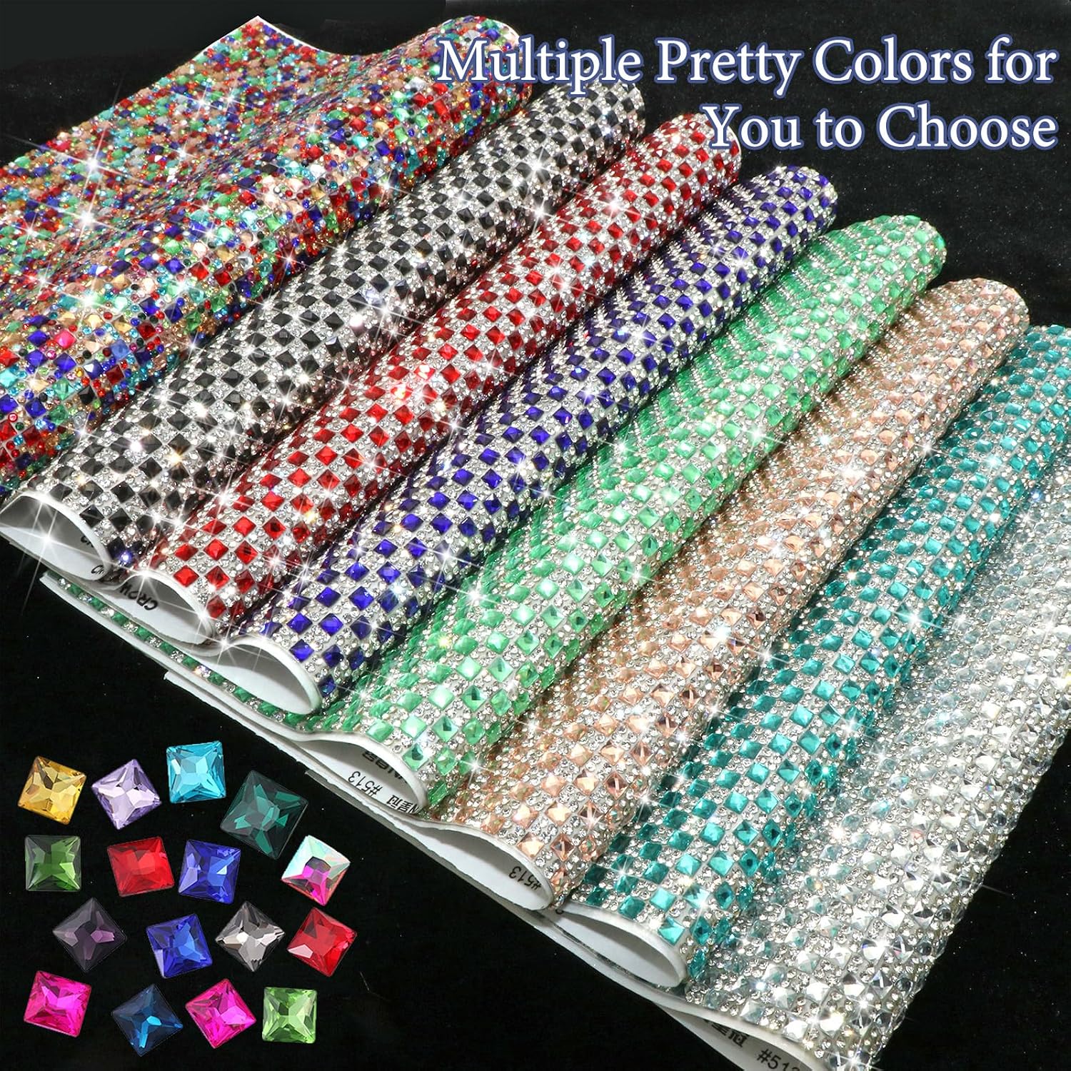 Thumbnail 6 de FULZTEY Rhinestone Sticker Sheet, 4 mm