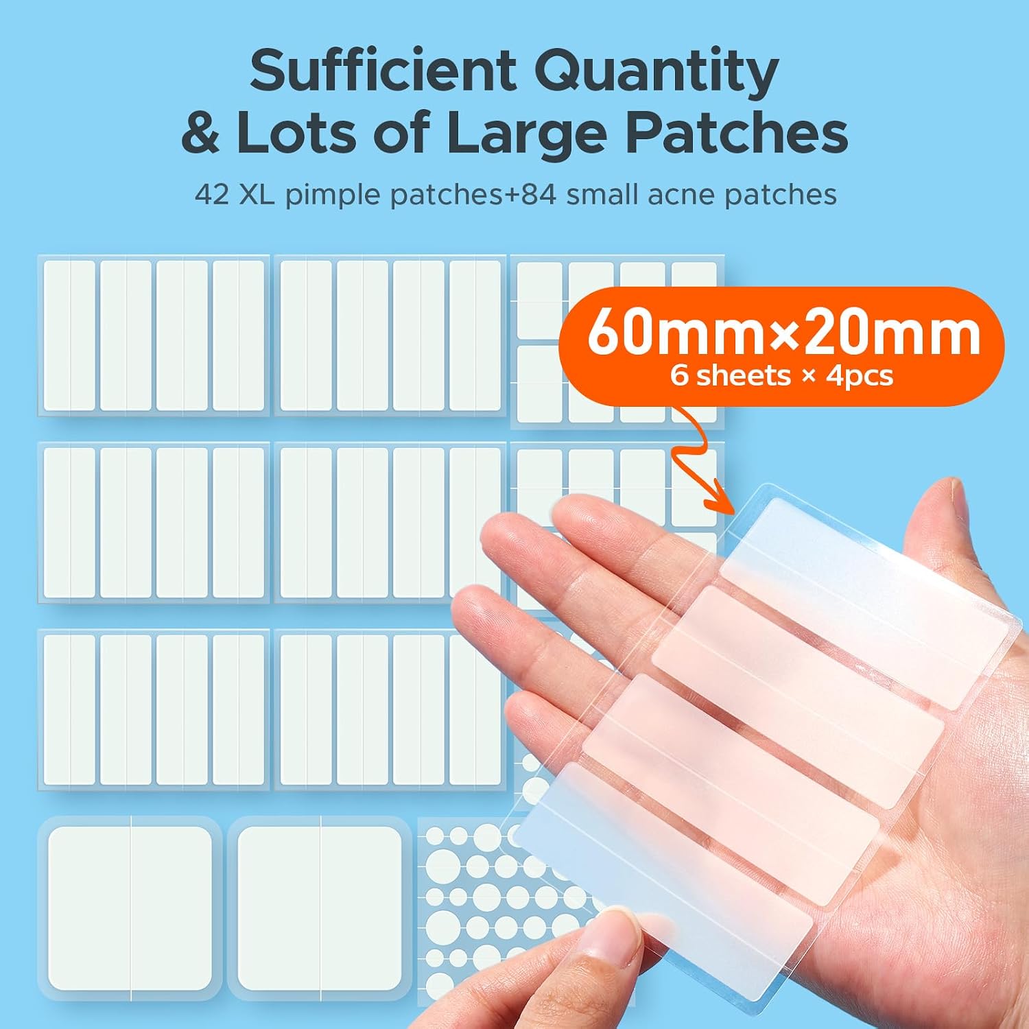 Detalle 2 de TKTK Large Pimple Patches 126 Count 🩹