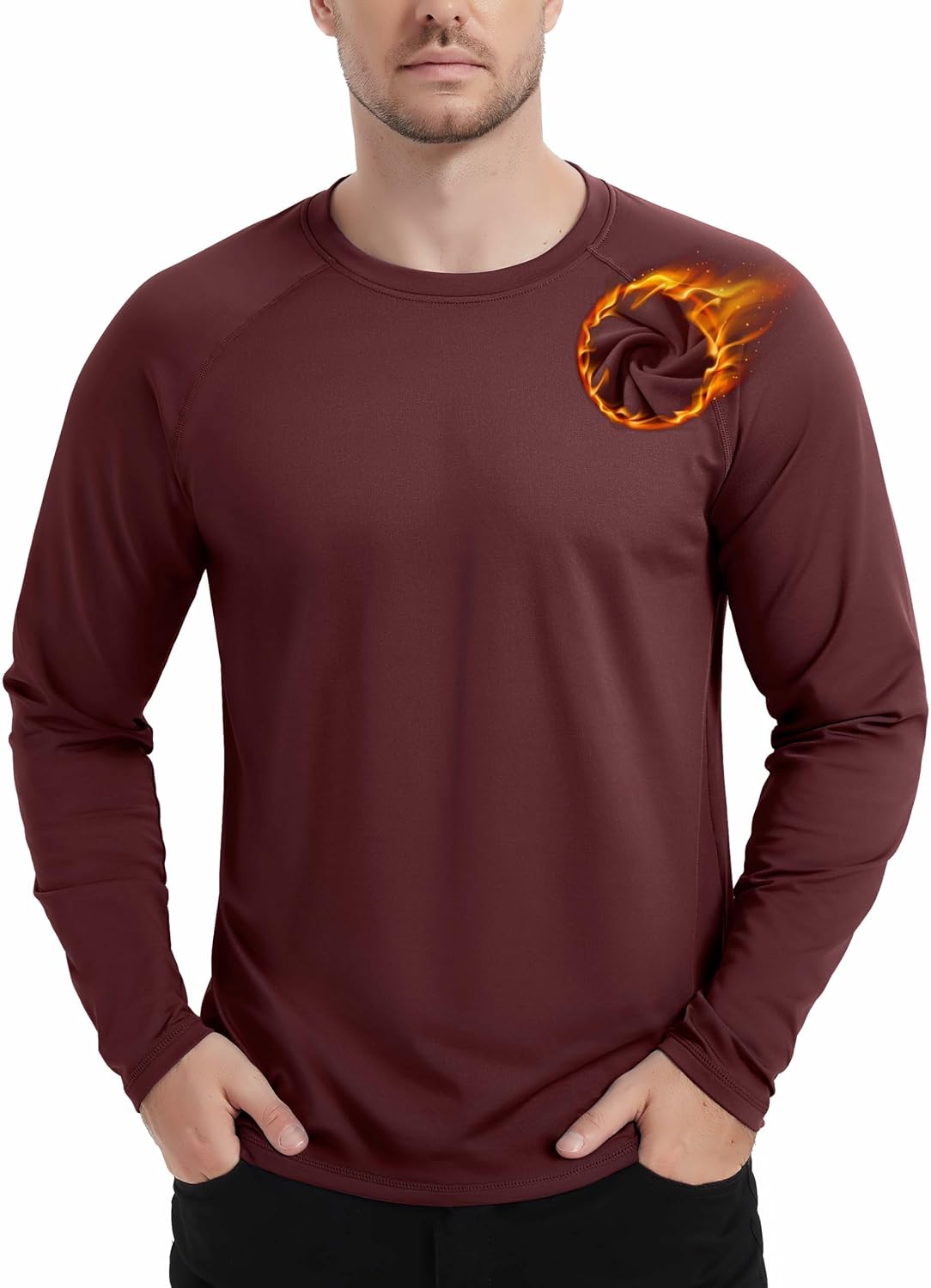 Detalle de TACVASEN Mens thermal base layer long sleeve