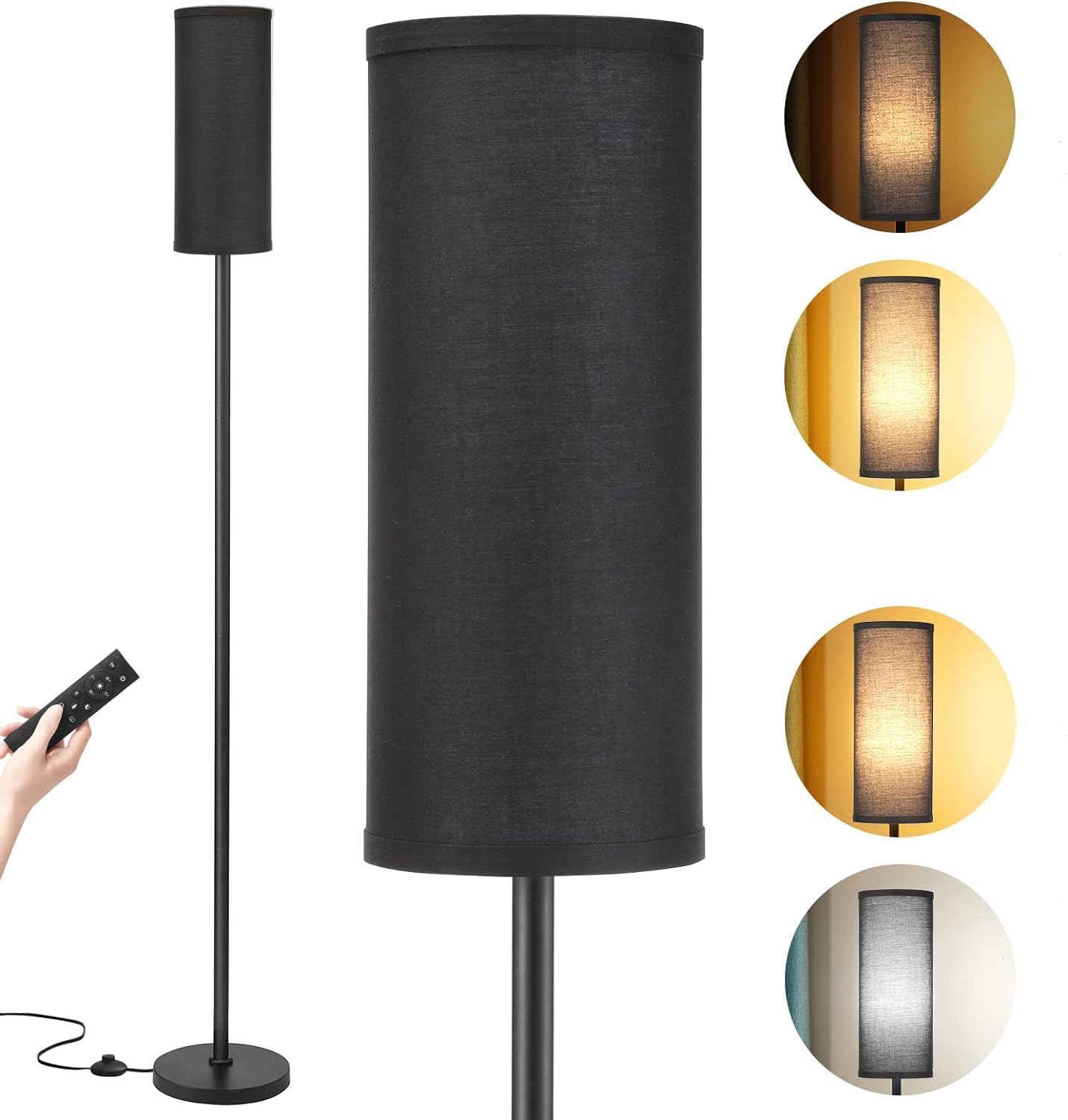 Aooshine Floor Lamp dimmable 3‑colour temps with remote 🛋