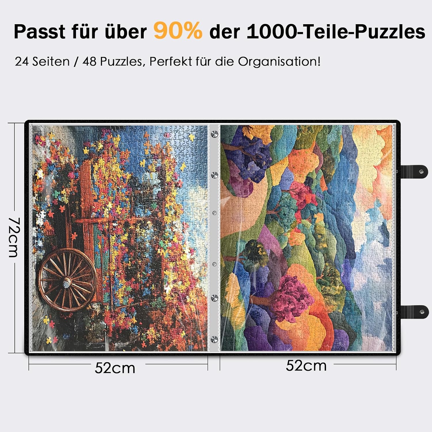 Detalle 2 de Nariolar Puzzle-Aufbewahrungsordner 24 Taschen 🎲