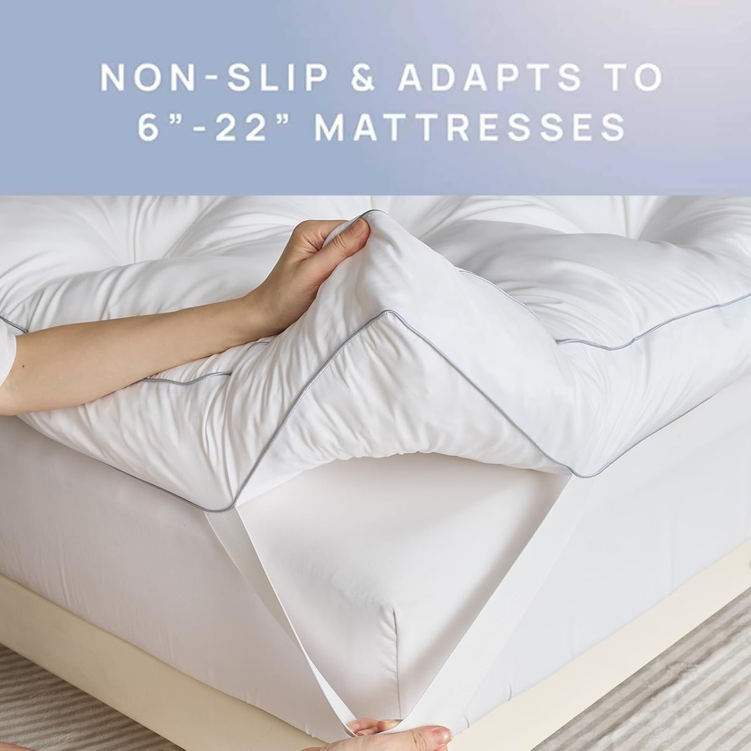 Detalle 2 de SHOUREN DZMT5-K-0811 King Mattress Topper, 5-Inch Gel Memory Foam
