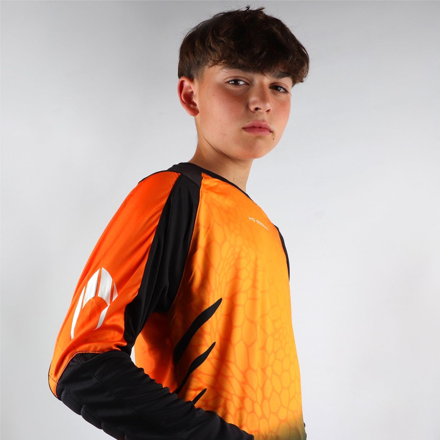 Detalle 2 de HO Soccer Kid Keeper Set Deep-sea Orange – dziecięcy komplet bramkarski z wyściółką