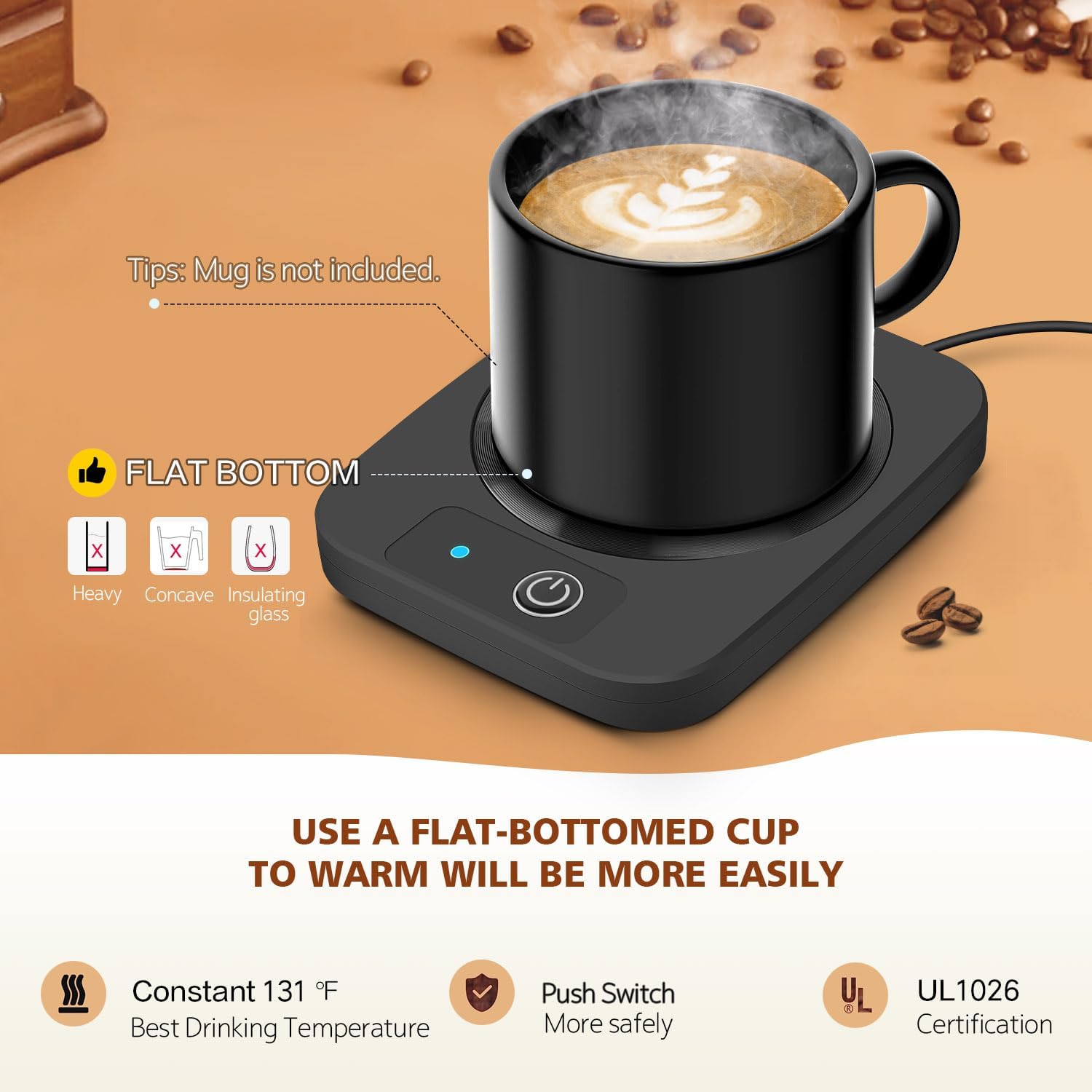 Thumbnail 1 de YsyYey Kaffeewärmer – intelligenter Schreibtisch‑Tassenwärmer mit 55 °C Temperaturkontrolle