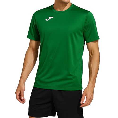 Detalle de Joma Camiseta Deportiva Manga Corta Hombre – Ligera y Transpirable, Verde S