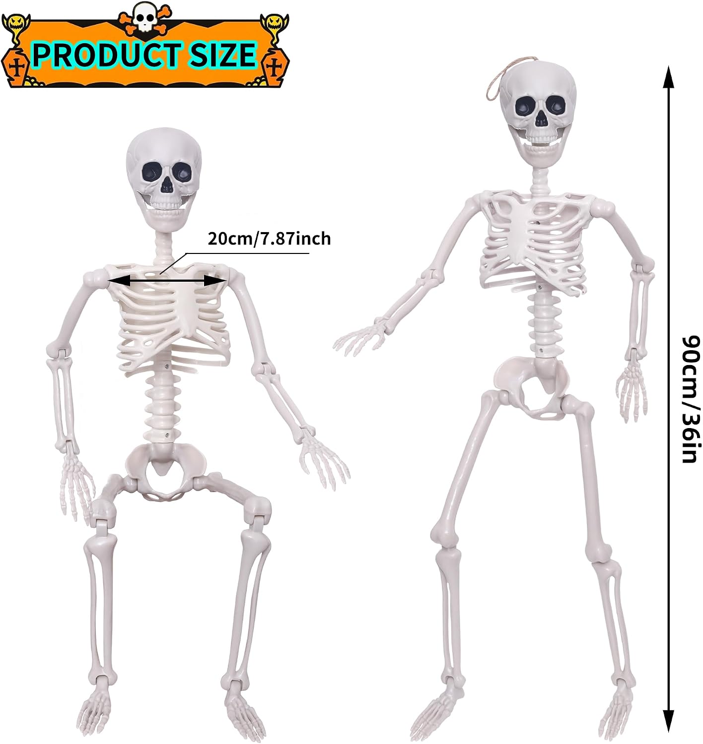 Detalle de Posable Skeleton Decorations, 90 cm