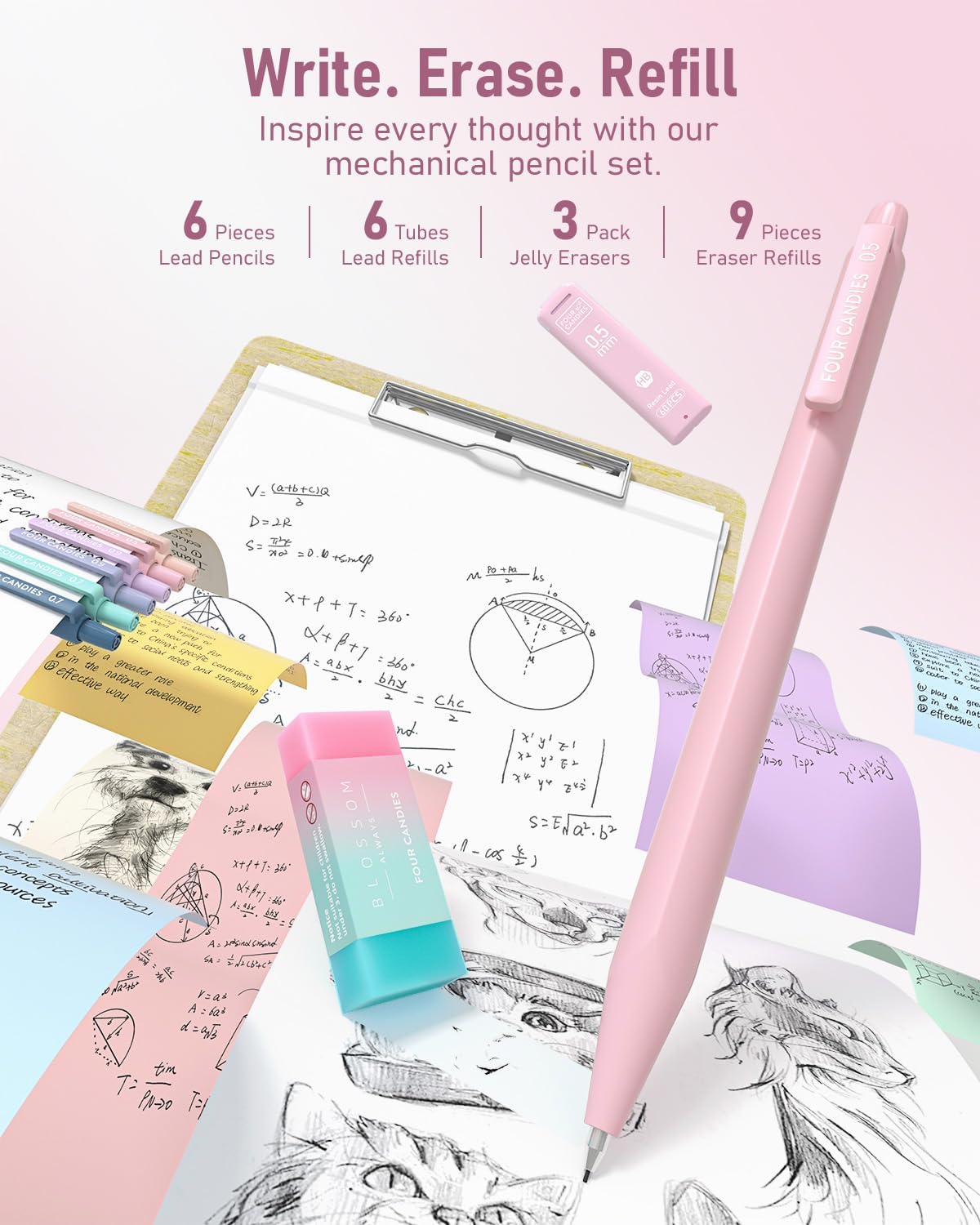 Thumbnail 4 de Four Candies 39 PCS stationery set
