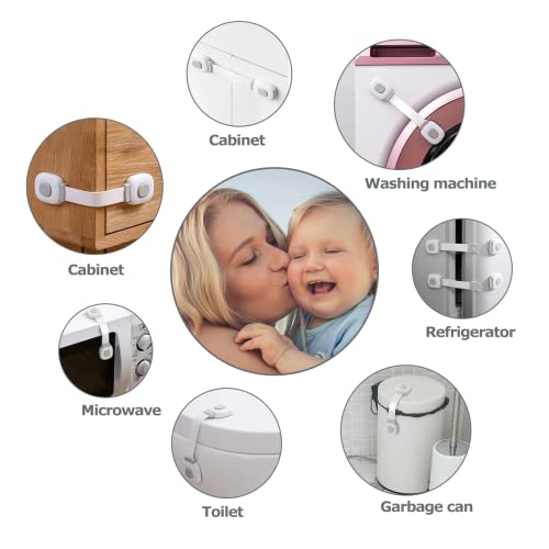 Detalle de BillyBath Bloc Porte Sécurité Bébé 6 Pièces – Système Double Verrouillage et Fixation Adhésive pour Armoires, Tiroirs et Réfrigérateurs