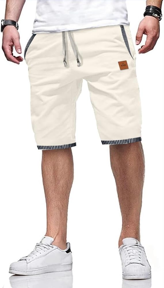 Detalle de ZOXOZ Pantalones Cortos Hombre Algodón Verano