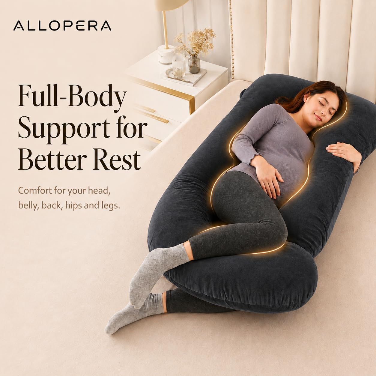Thumbnail 1 de ALLOPERA Pregnancy Pillow 57 Inch