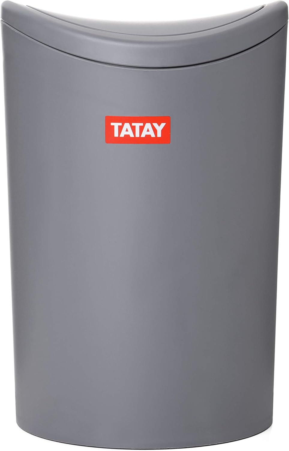 Detalle 2 de TATAY Cestino Bagno 6L con Coperchio Basculante Design Compatto Grigio (Standard)