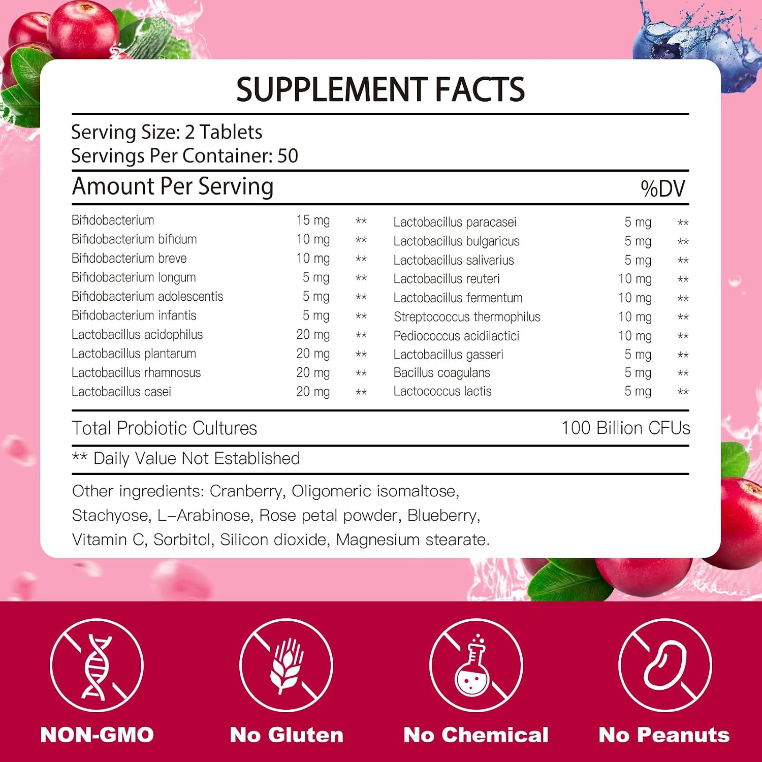 Detalle 2 de KFG Women's Probiotic Tablets, 100 Tablets