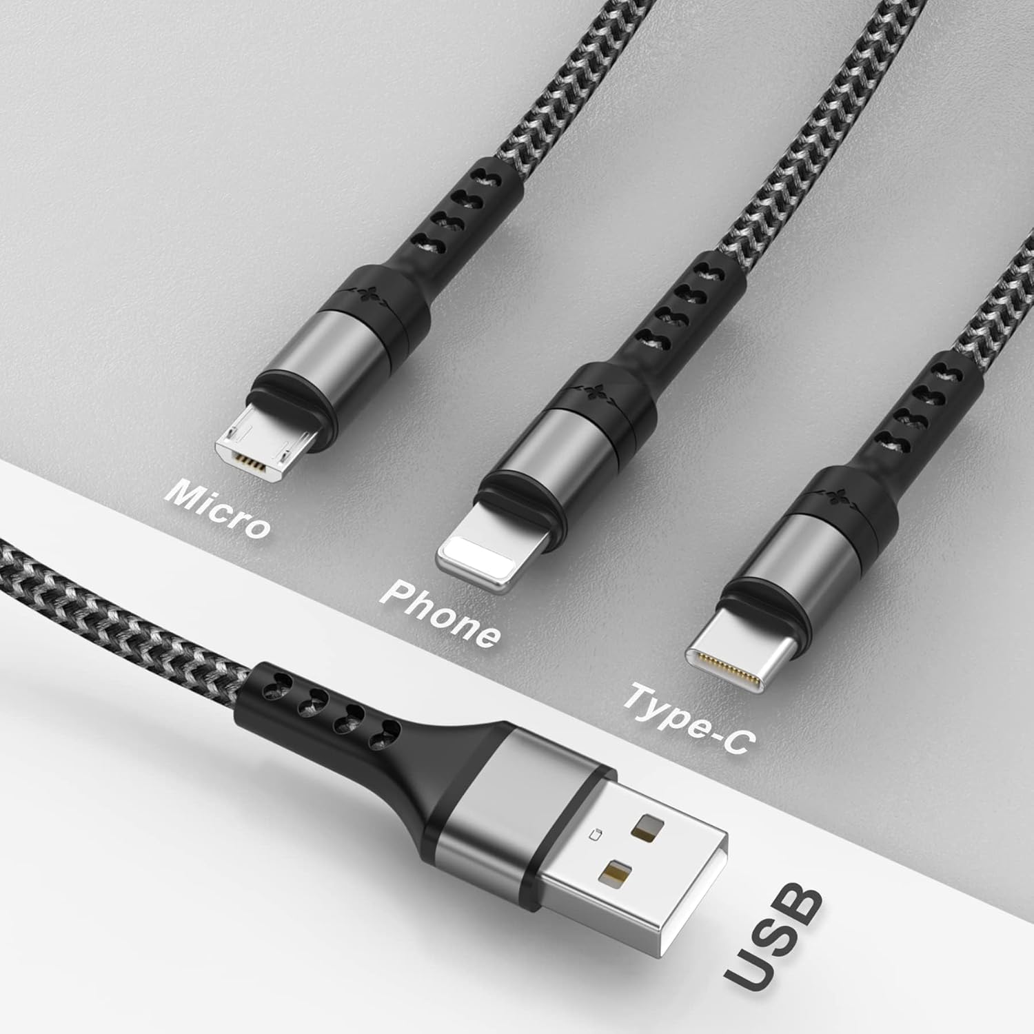 Thumbnail 1 de RAVIAD Multi Charger Cable 1.2M — 3‑in‑1 cables