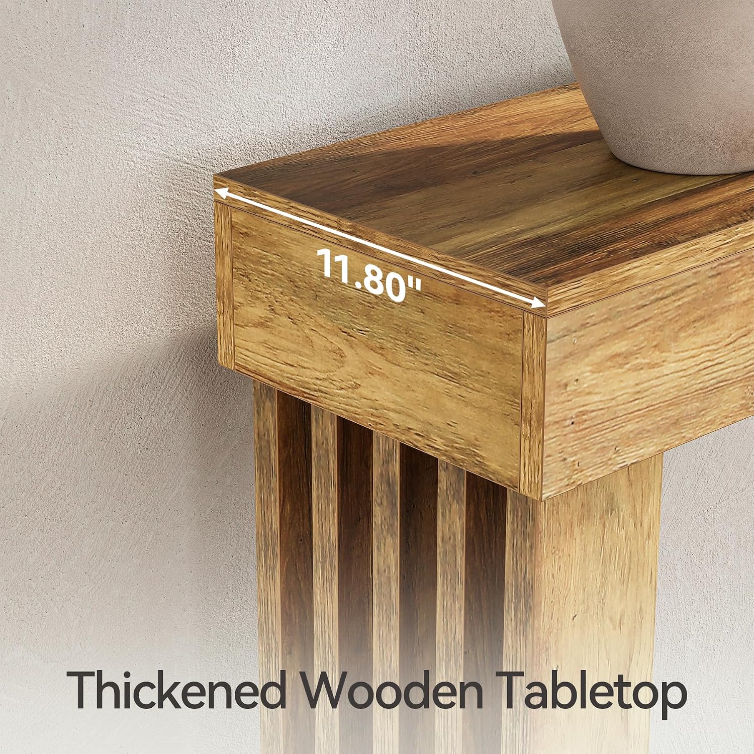 Detalle 1 de LITTLE TREE XFVC-TS08 2-Tier Console Table, 70.9-Inch Rustic Brown