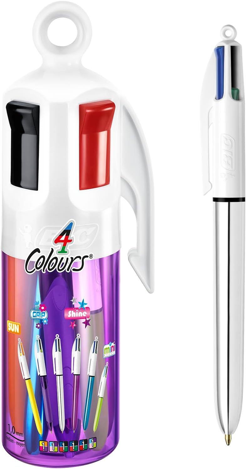 BIC 4 Colori Penne Multicolore 6 pezzi