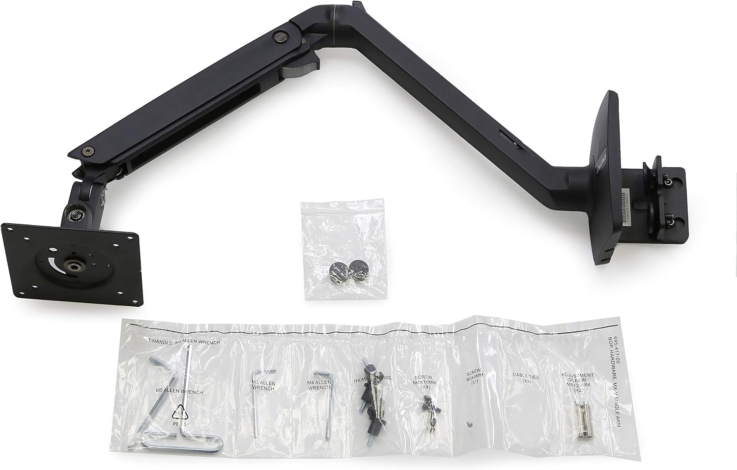 Detalle de Ergotron MXV 45-486-224 モニターアーム マットブラック、34インチ・3.2~9.1kg対応