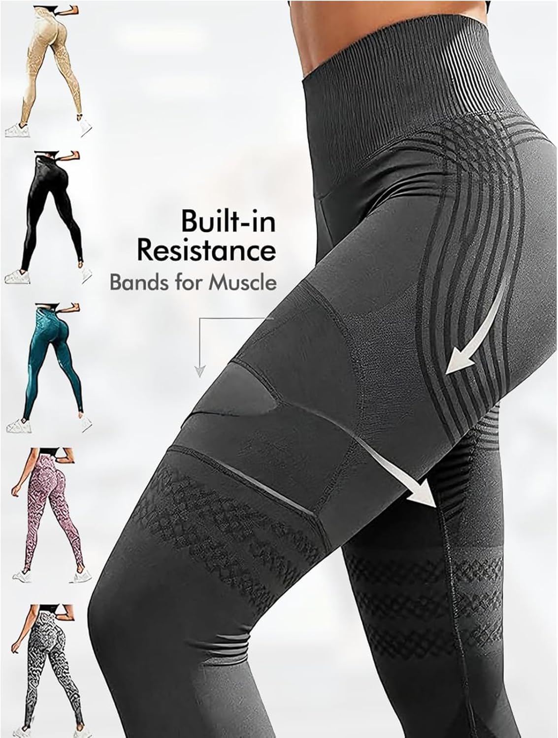 Thumbnail 4 de Solenao Leggings 3D Anticellulite Donna – Modellamento e Comfort ad Alta Vita