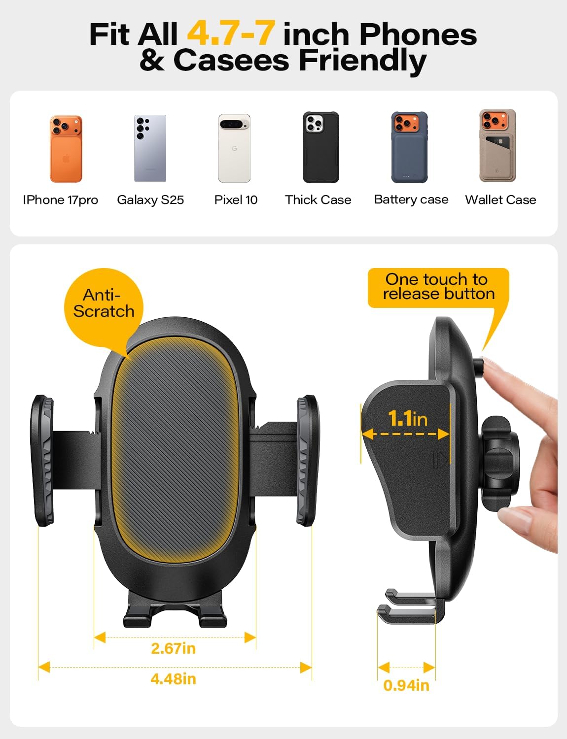 Thumbnail 4 de TAZENI 2-in-1 Cup Phone Holder 4.7-7"