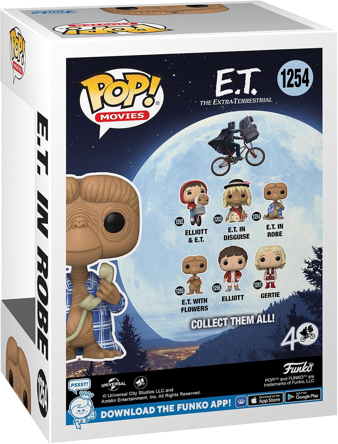 Detalle de Funko POP! Movies E.T. 40th 63991 ビニールフィギュア フランネル姿 約H90mm