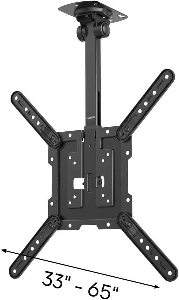 Thumbnail 2 de Hama TV Deckenhalterung schwenkbar & höhenverstellbar für 32–65 Zoll (VESA 75x75–400x400, bis 40 kg) schwarz