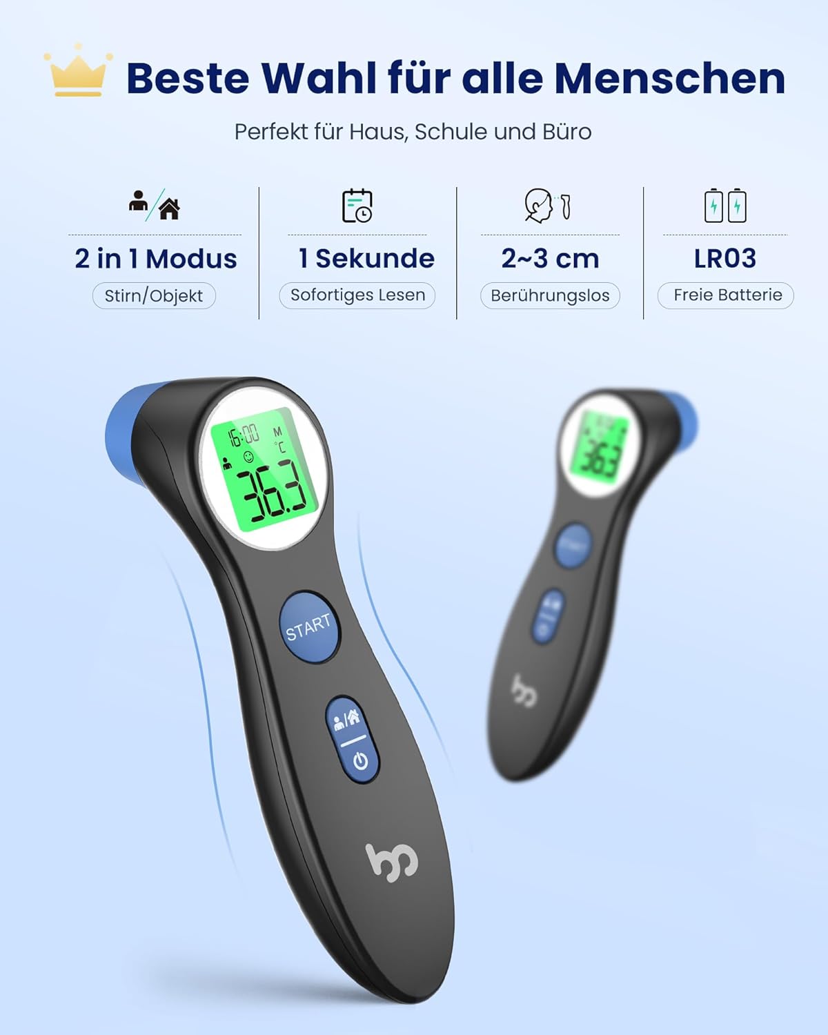 Thumbnail 1 de Fieberthermometer Infrarot Stirnthermometer