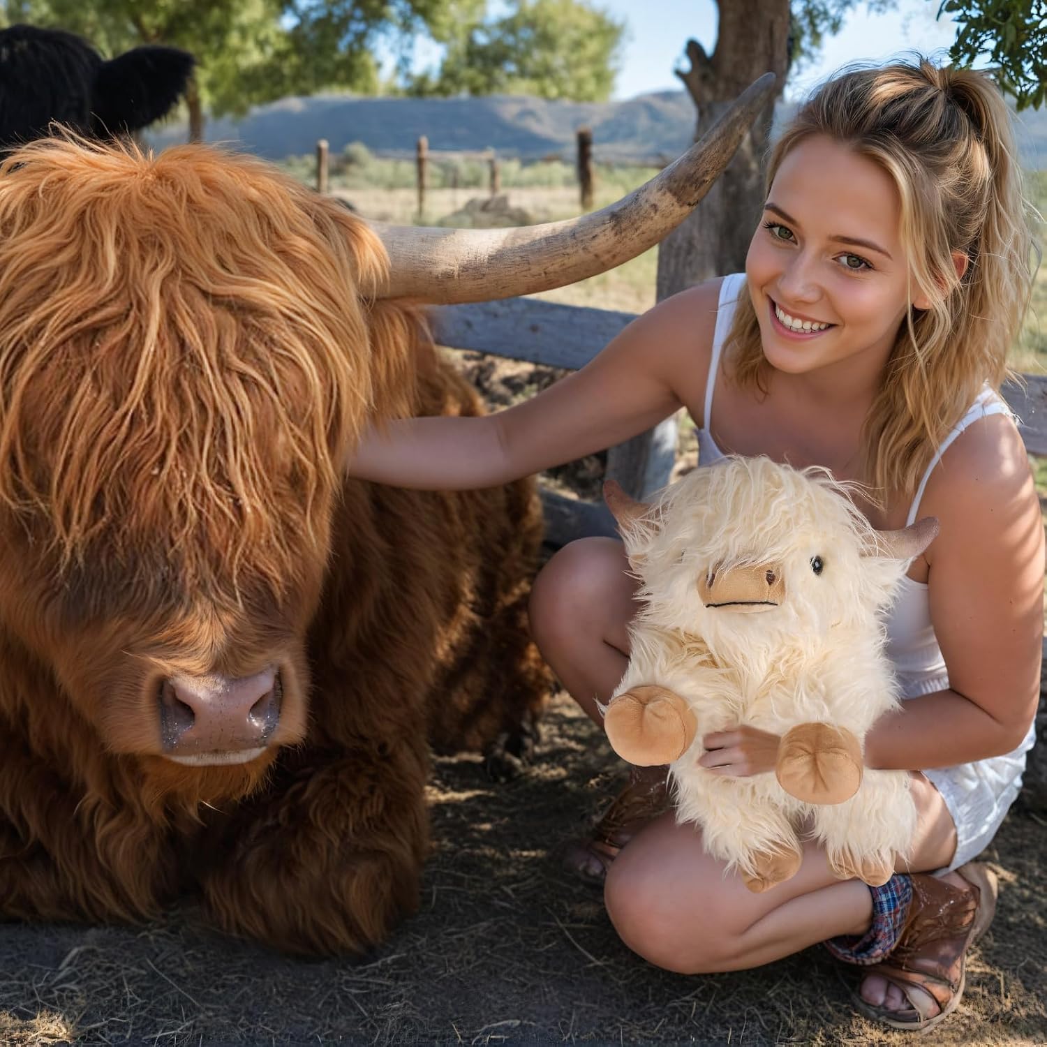 Detalle de Highland Cow Microwavable Plush Set of 2