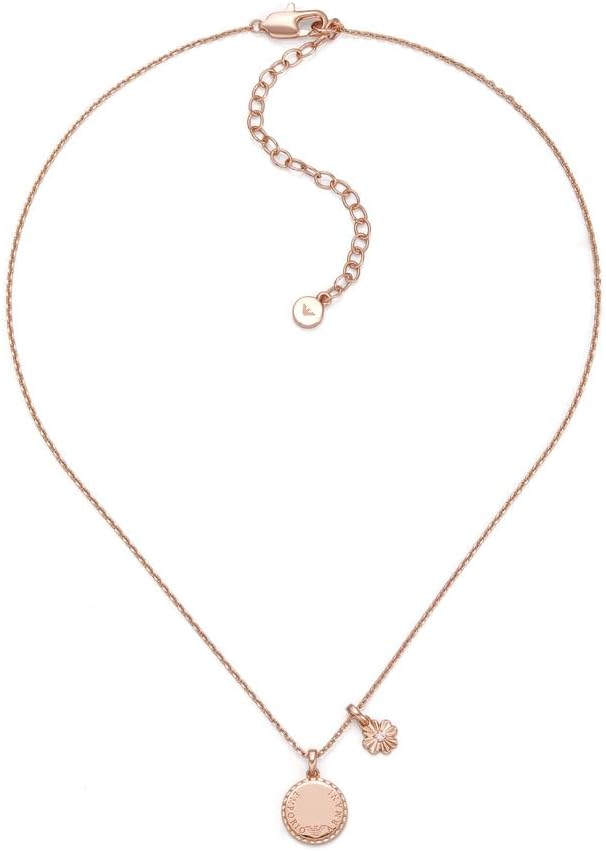 Detalle de Emporio Armani Damen Halskette aus Messing mit Karabinerverschluss in Roségold