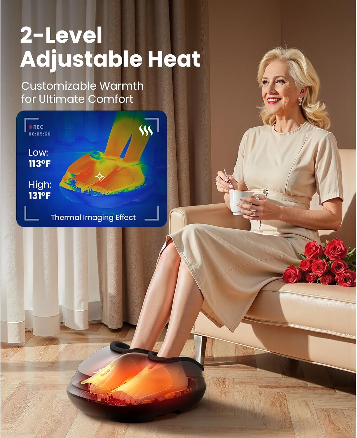 Detalle 2 de Bob and Brad Lite Foot Massager with Heat for Plantar Fasciitis