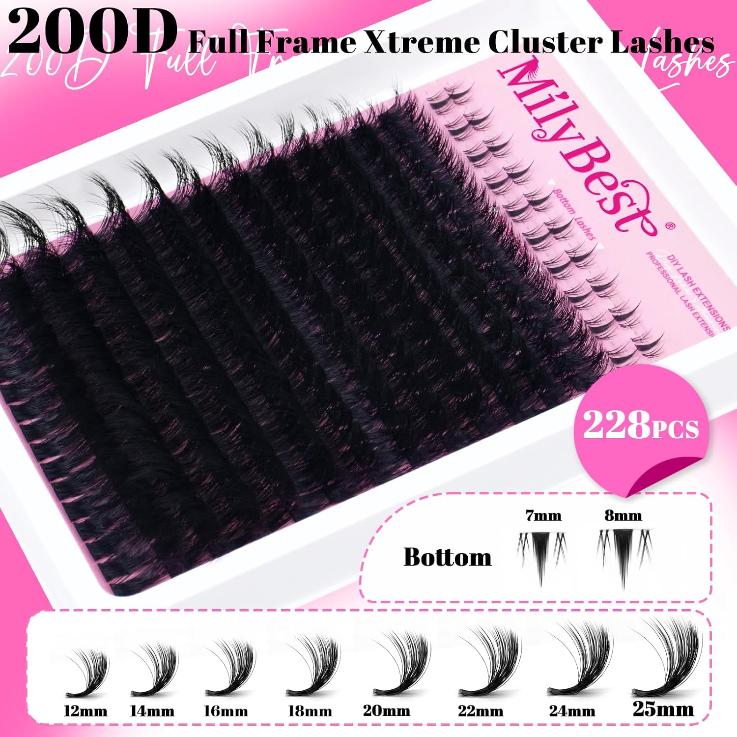 Detalle de MilyBest Lash Cluster Kit 200D
