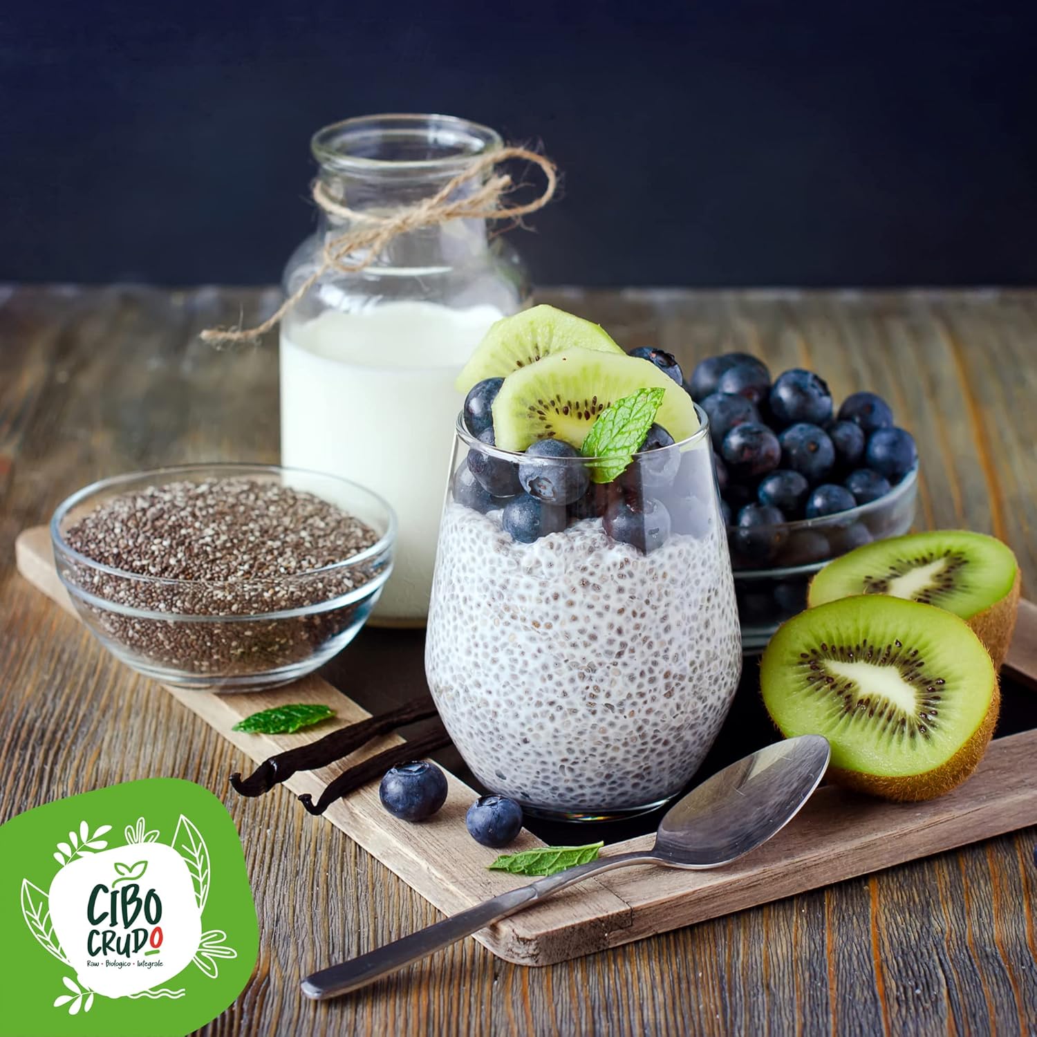 Detalle 2 de Semi di Chia Biologici 200 g – Fonte di Omega 3 e 6, Magnesio, Potassio e Calcio
