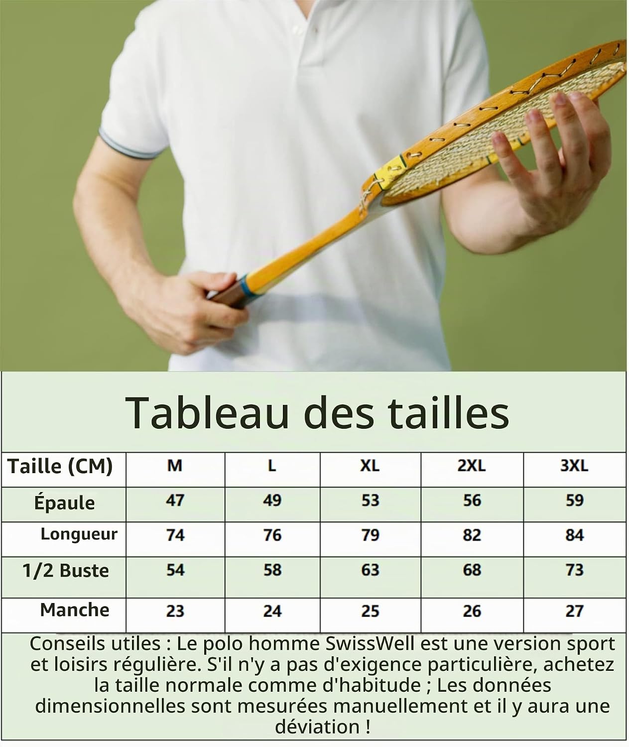 Thumbnail 6 de SwissWell poloshirt voor heren, regular fit, korte mouwen en knoopsluiting