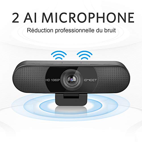 Detalle 2 de eMeet Webcam 1080P C960 : Web Cam Full HD avec double microphone et grand angle 90°