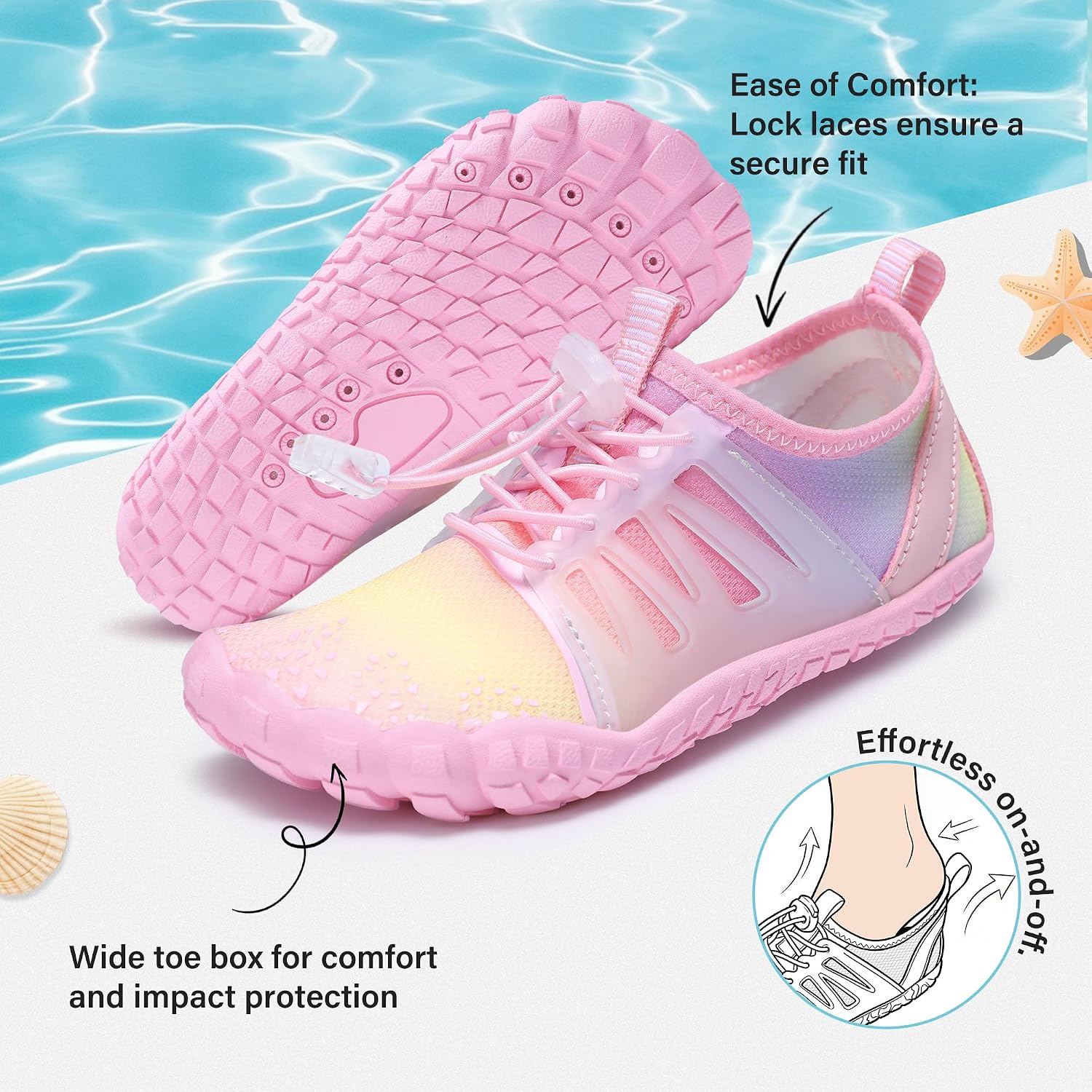 Thumbnail 3 de Stelle Kids Water Shoes: Barefoot-Feel Comfort with Secure, Quick-On Fit