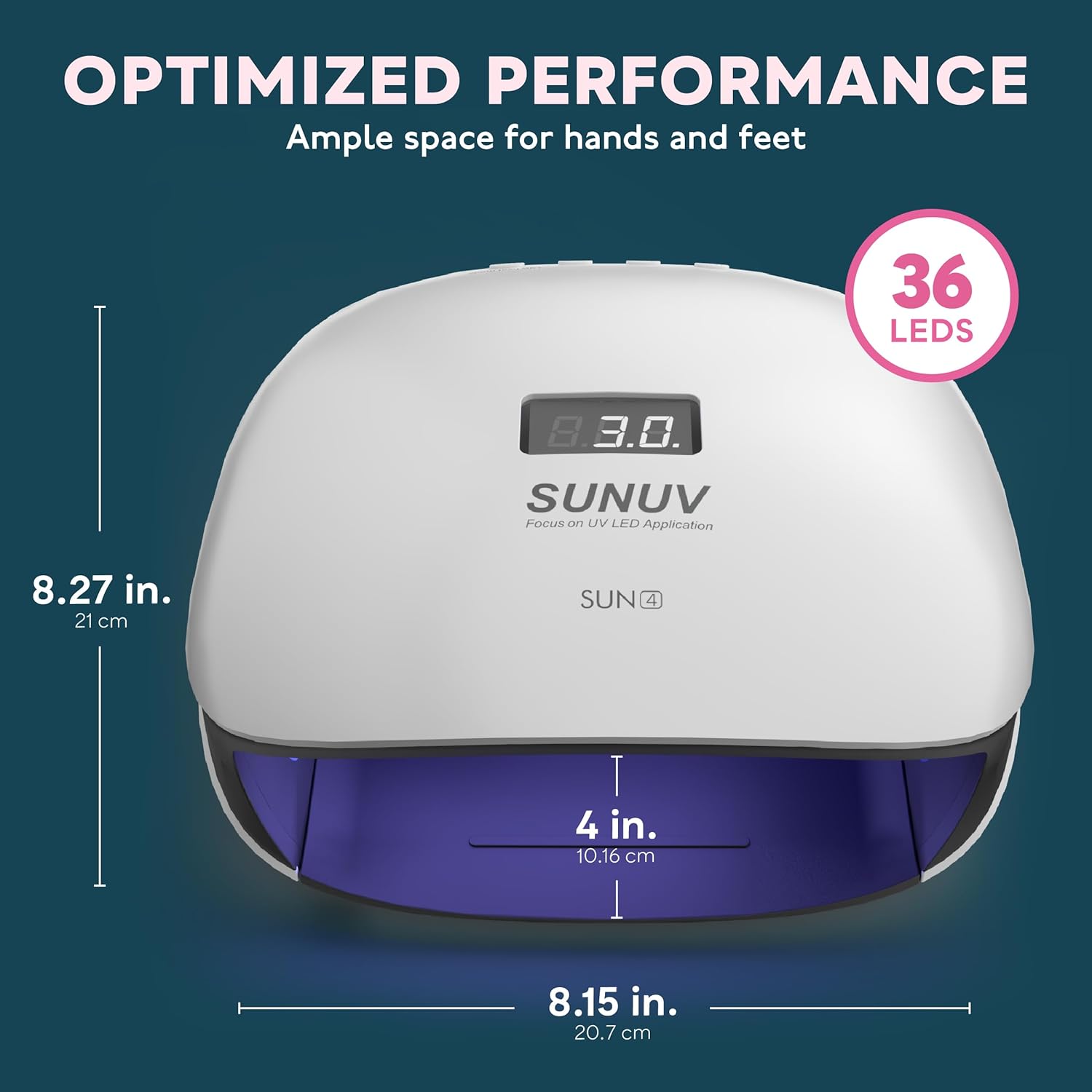 Detalle 2 de SUNUV SUN4 UV Led Nail Lamp for Shellac