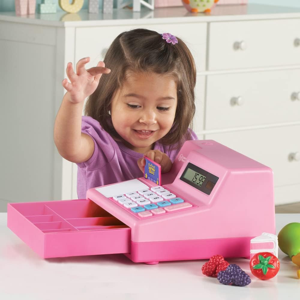 Detalle 2 de Learning Resources Registratore di Cassa con Calcolatrice Pretend & Play – Giocattolo educativo per bambini dai 3 anni