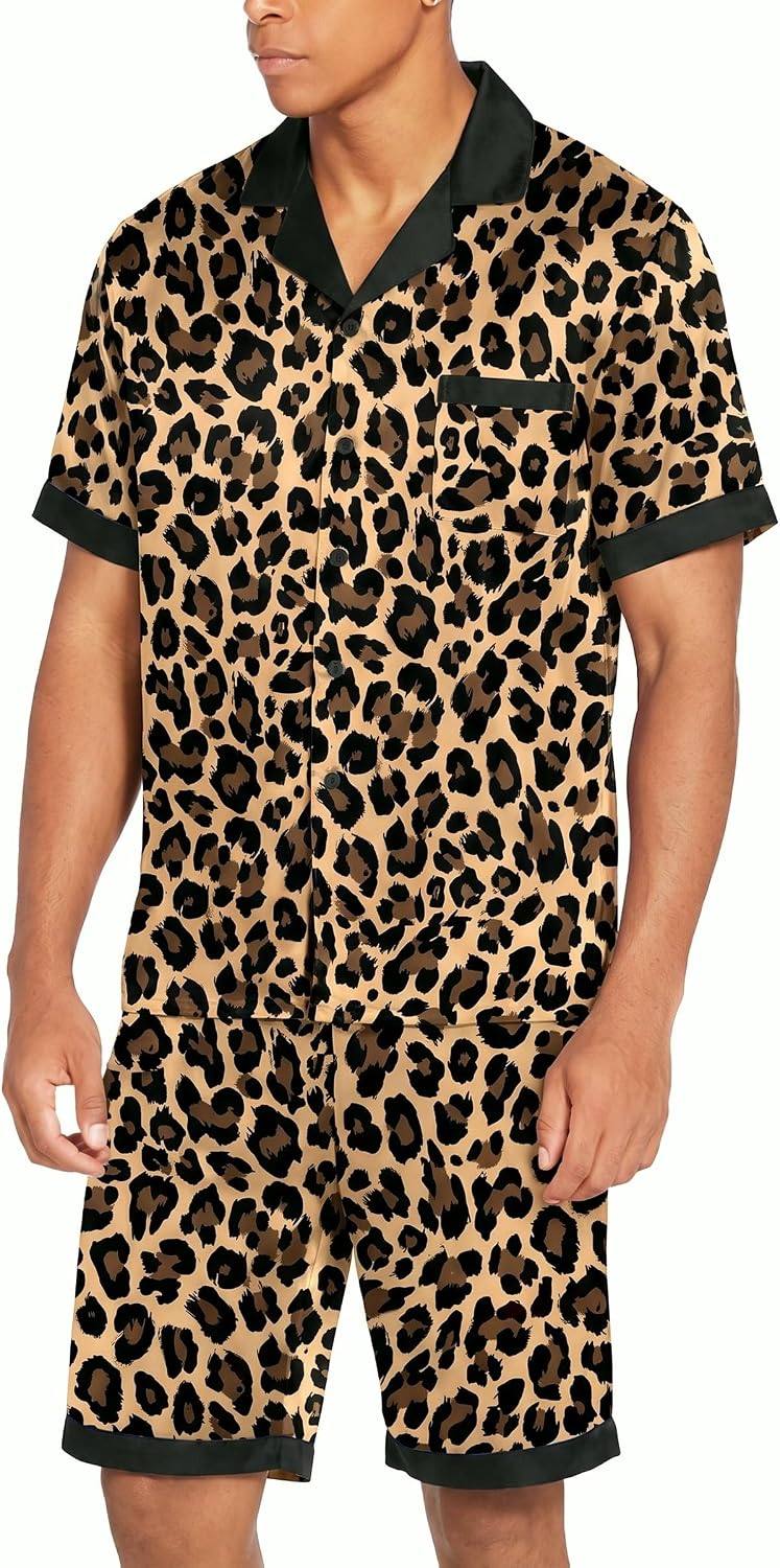 Detalle 2 de Ekouaer Men's Satin Pajama Set