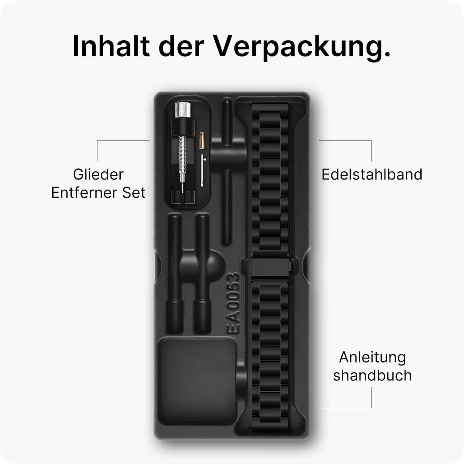 Detalle 2 de Fullmosa Edelstahl-Uhrenarmband 22 mm – Robust, edel und vielseitig kompatibel