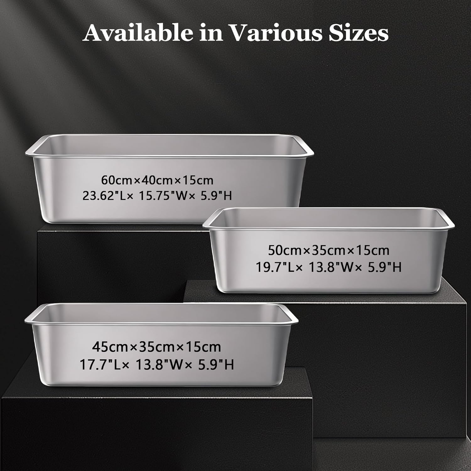 Thumbnail 6 de Vealind Stainless Steel Cat Litter Box