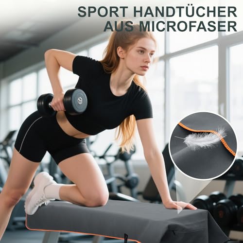 Thumbnail 6 de Jokisa Fitness Handtuch 2er Set – 120 × 50 cm, Mikrofaser, Kapuze und verstecktes Reißverschlussfach