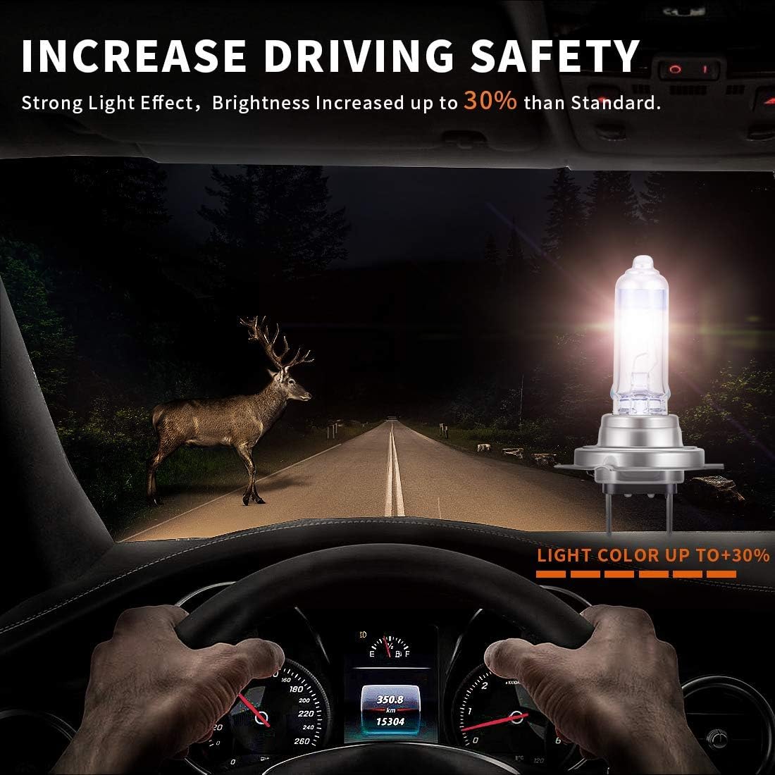 Thumbnail 1 de AGPTEK H7 55W upgraded headlight bulbs